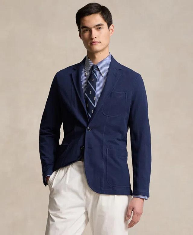 Men's Modern Fit Mesh Blazer In Newport Navy Product Image