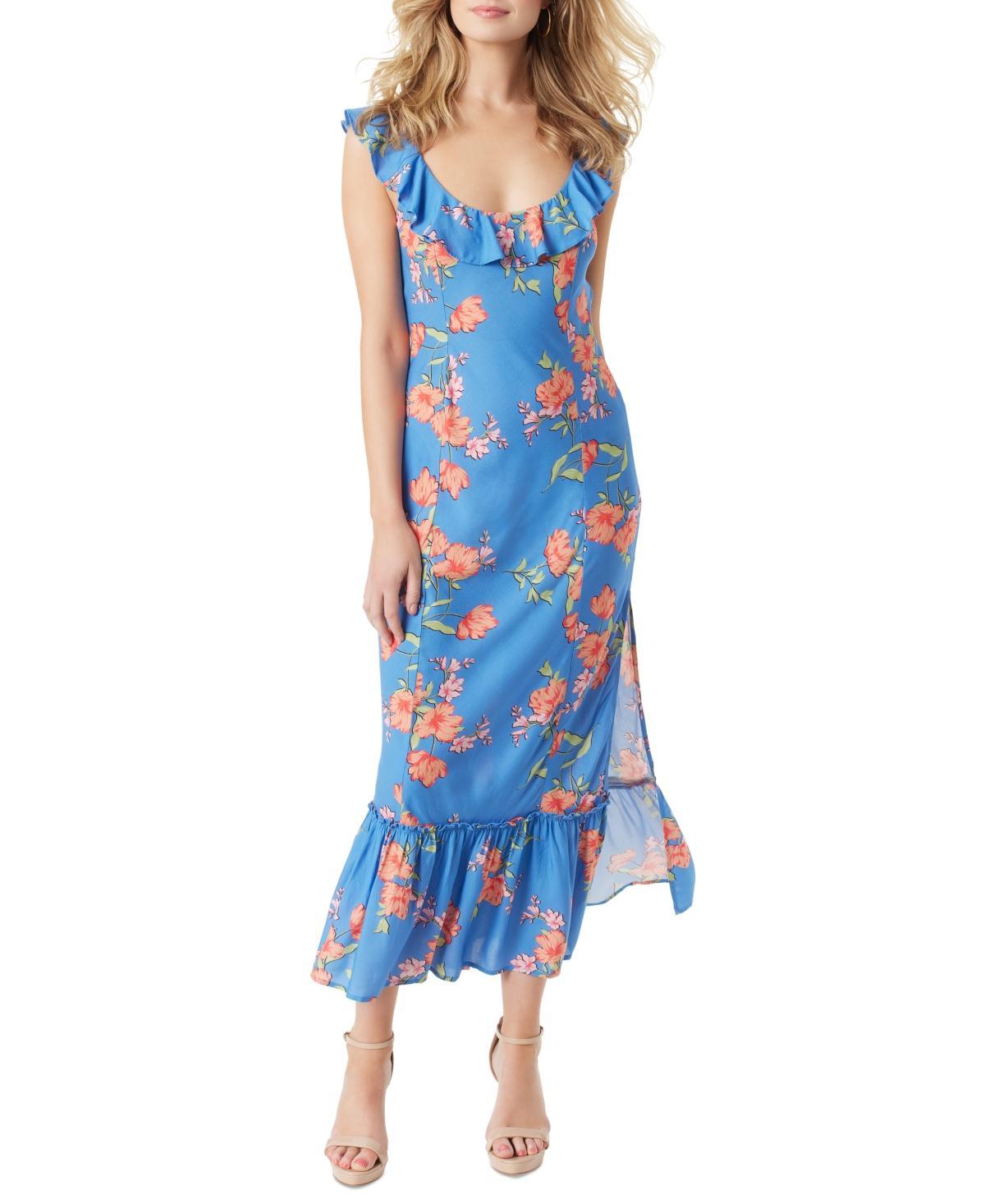 Jessica Simpson Womens Raya Ruffle-Trim Slip Dress Product Image