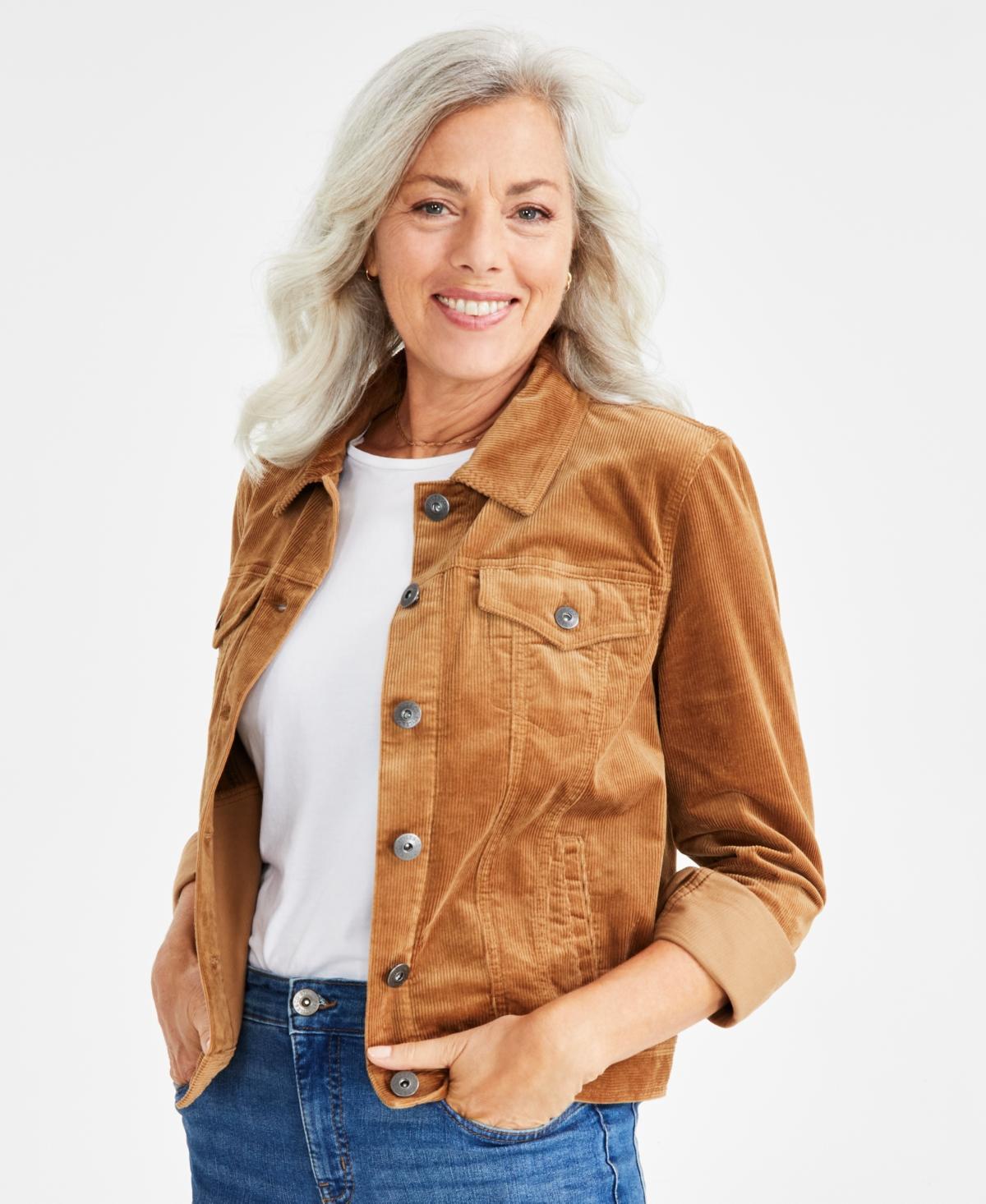 Style & Co Womens Corduroy Classic Long-Sleeve Jacket, Created for Macys Product Image