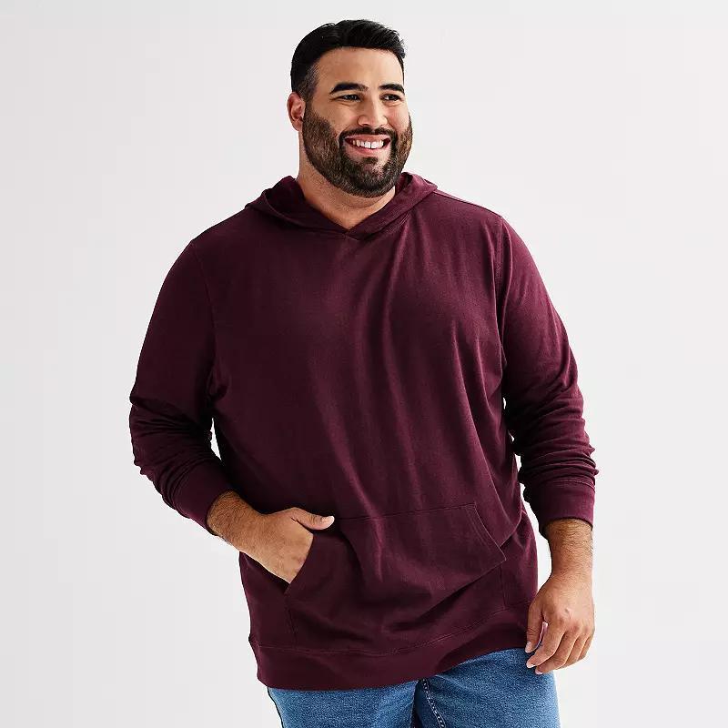 Big & Tall Sonoma Goods For Life Supersoft Double-Knit Hoodie, Mens Purple Product Image