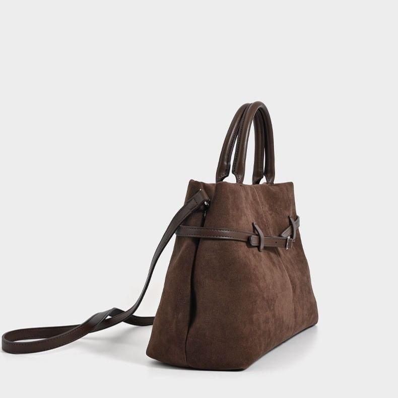 Faux Leather Plain Crossbody Bag Product Image