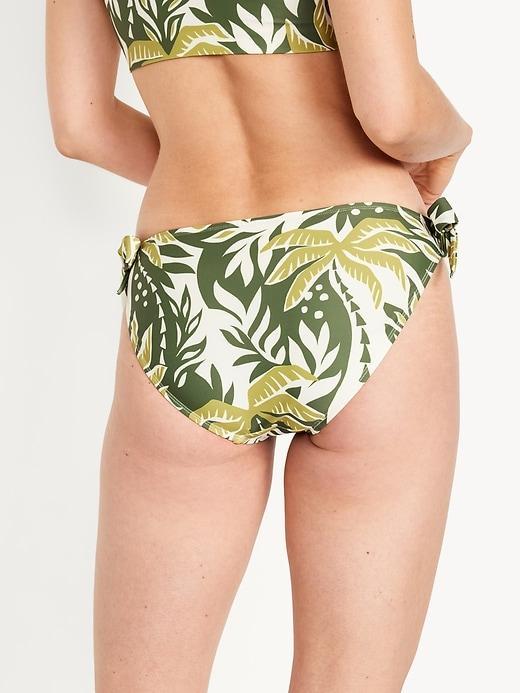 Mid-Rise Side-Tie Bikini Swim Bottoms Product Image