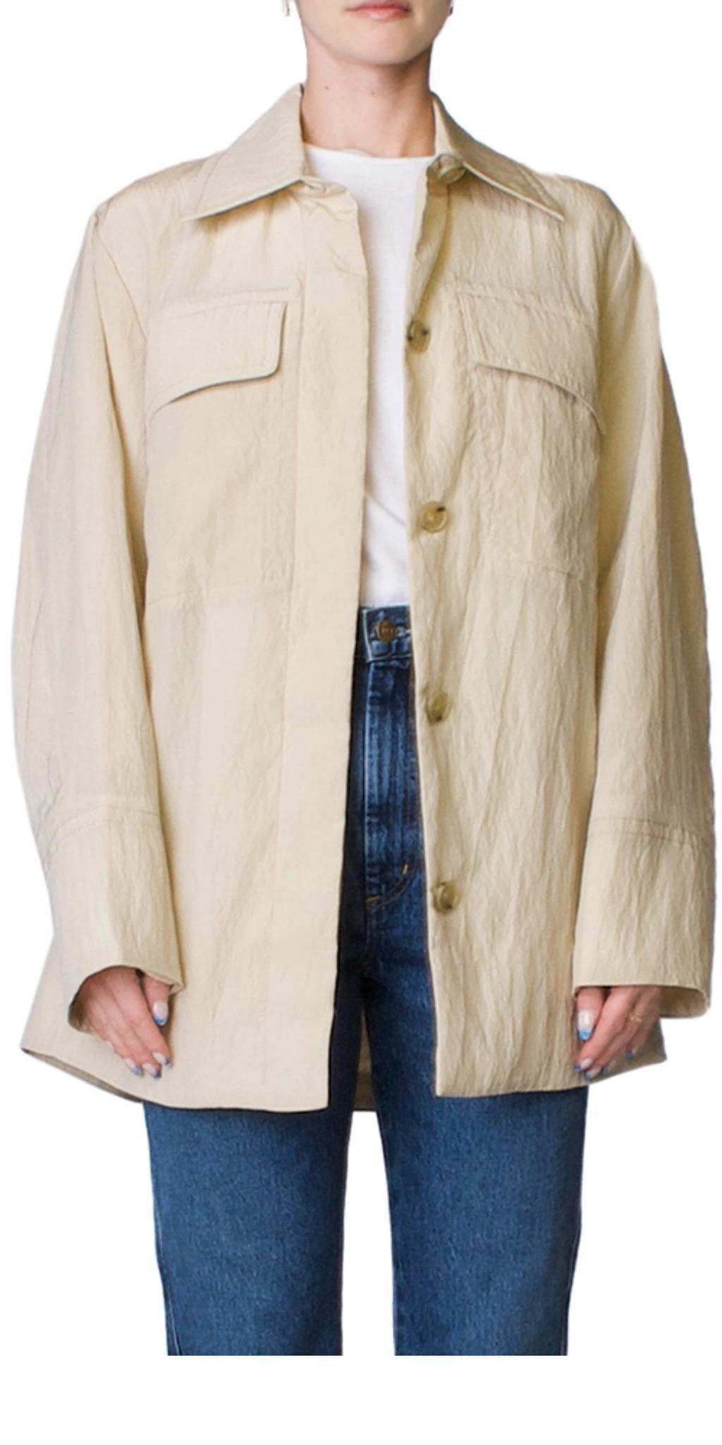 Padded Shirt Jacket In Brown Product Image