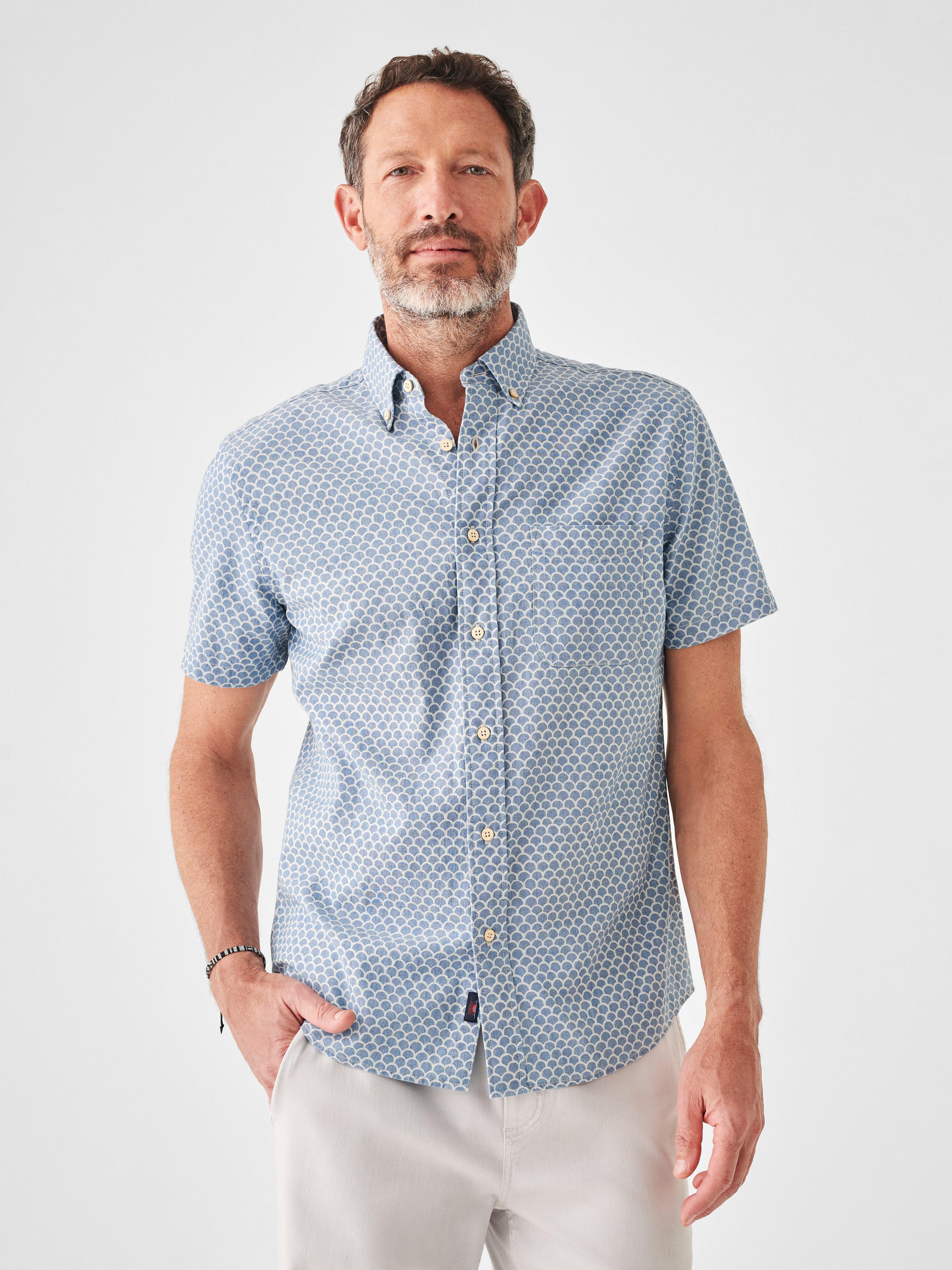 Short-Sleeve Stretch Playa Shirt - Fishscale Redux Male Product Image