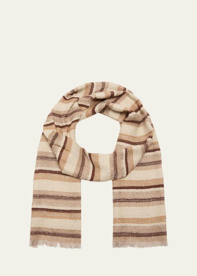 Mens Sciarpa Multi-Yarn Stripe Scarf Product Image