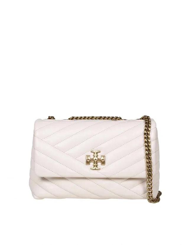 Leather Shoulder Bag In White Product Image