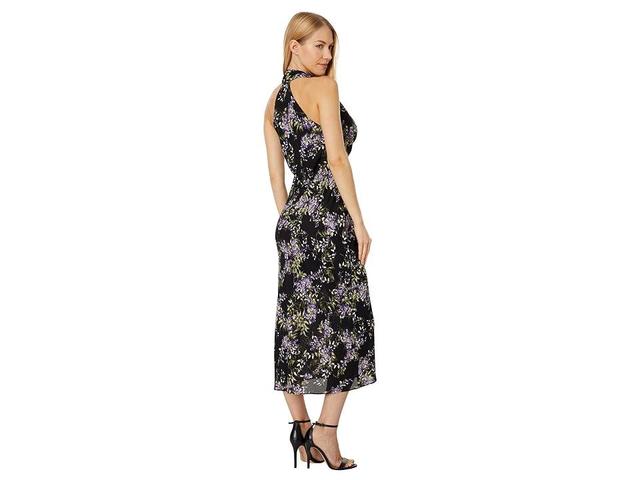 Norma Kamali Floral Print Halter Midi Dress Product Image