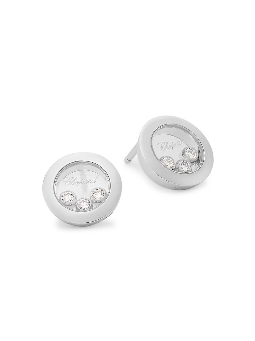 Happy Diamonds 18K White Gold Stud Earrings Product Image