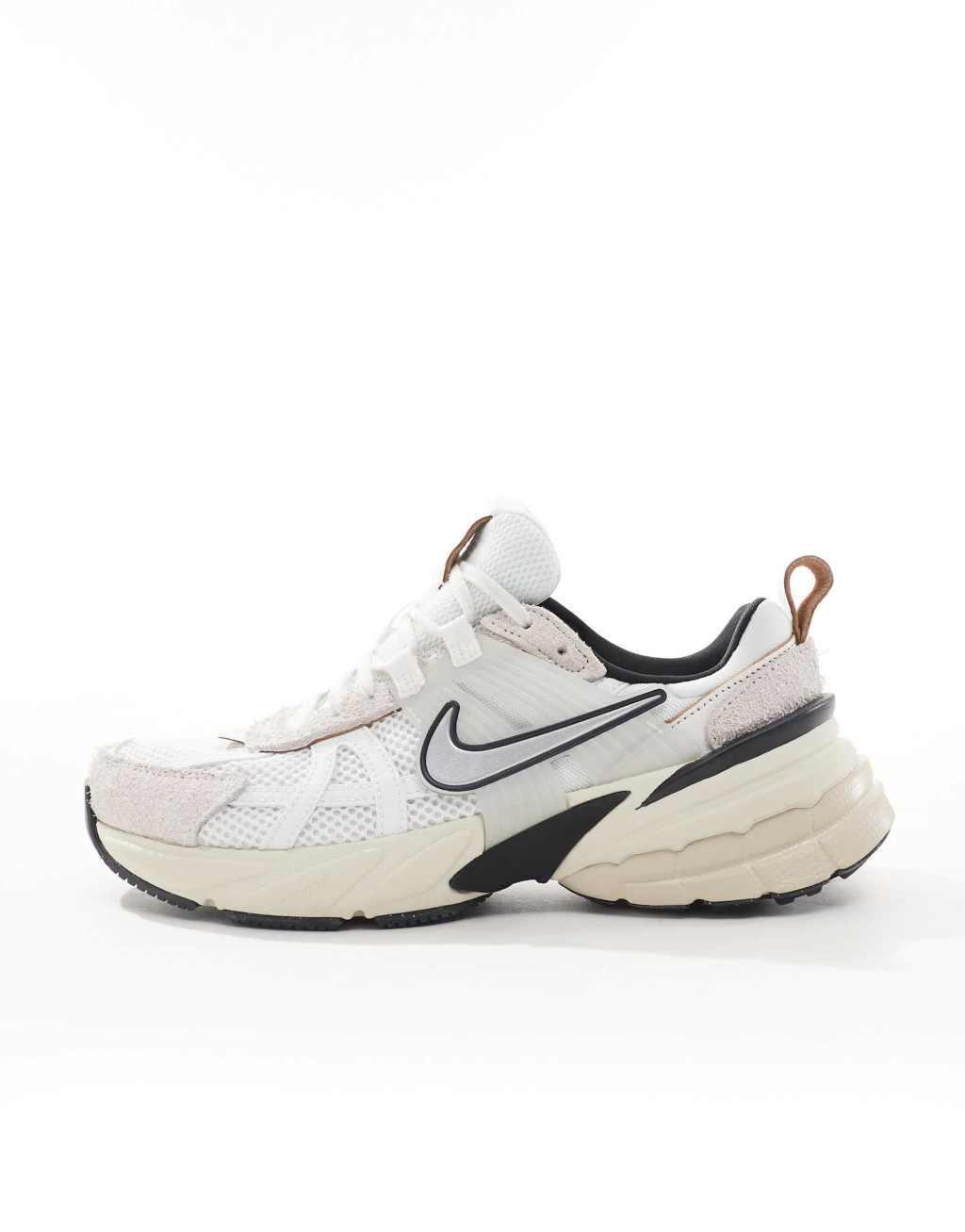 Nike V2K Run sneakers in white and silver Product Image