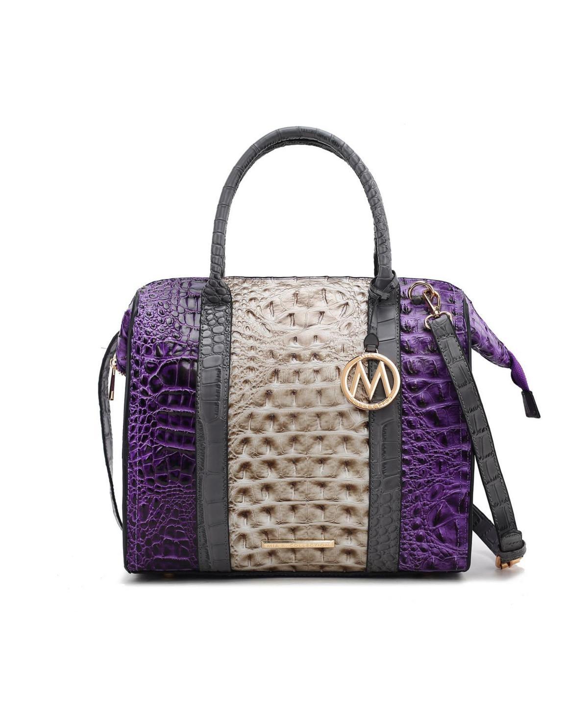 Mkf Collection Ember Faux Crocodile-Embossed Women s Satchel by Mia K Product Image