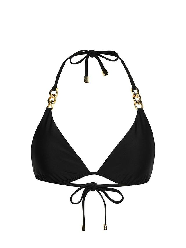 LAGENCE Annabelle Solid Triangle Bikini Top Product Image