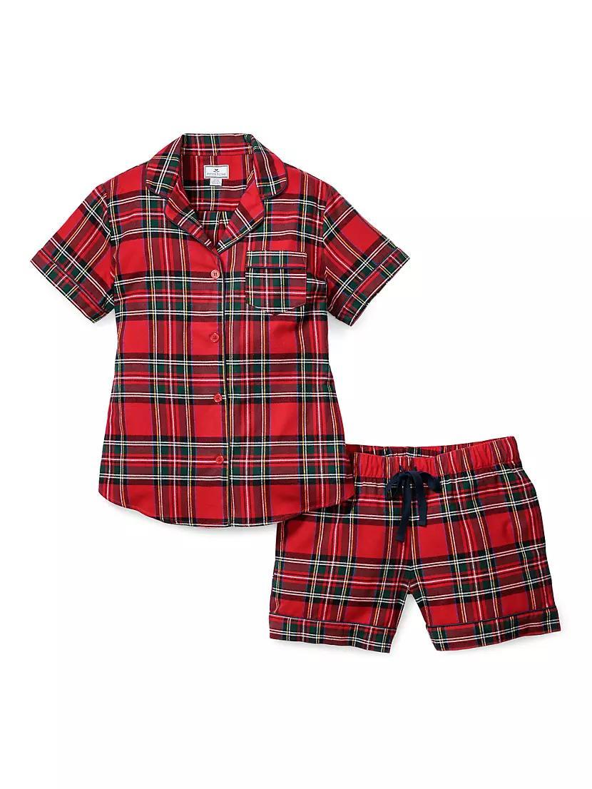 Imperial Tartan Short-Sleeve Shorts Pajama Set Product Image