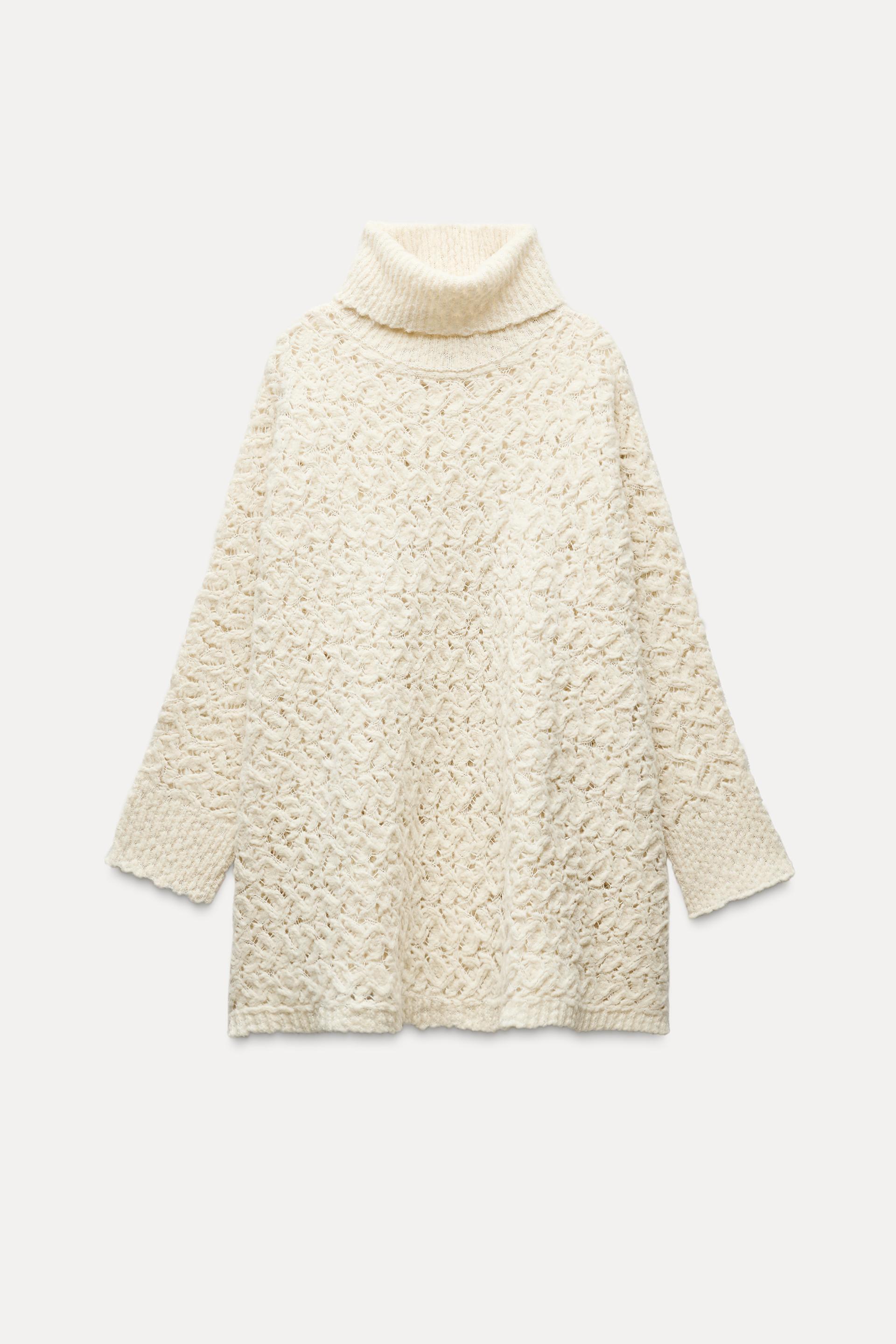 OPEN KNIT SWEATER PONCHO Product Image