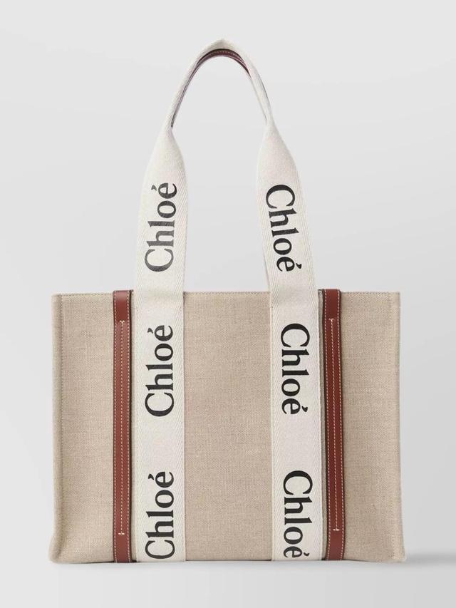 Versatile Carryall Tote Bag In Cream Product Image