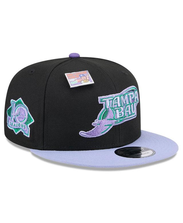 New Era Mens Black Tampa Bay Rays Grape Big League Chew Flavor Pack 9FIFTY Snapback Hat - Black, Purple Product Image