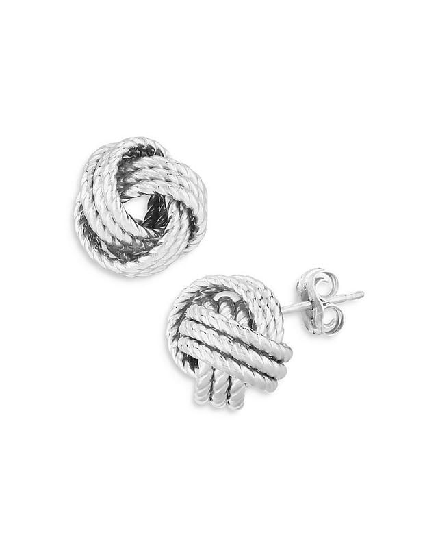 Saks Fifth Avenue Womens Sterling Silver Twisted Knot Stud Earrings Product Image