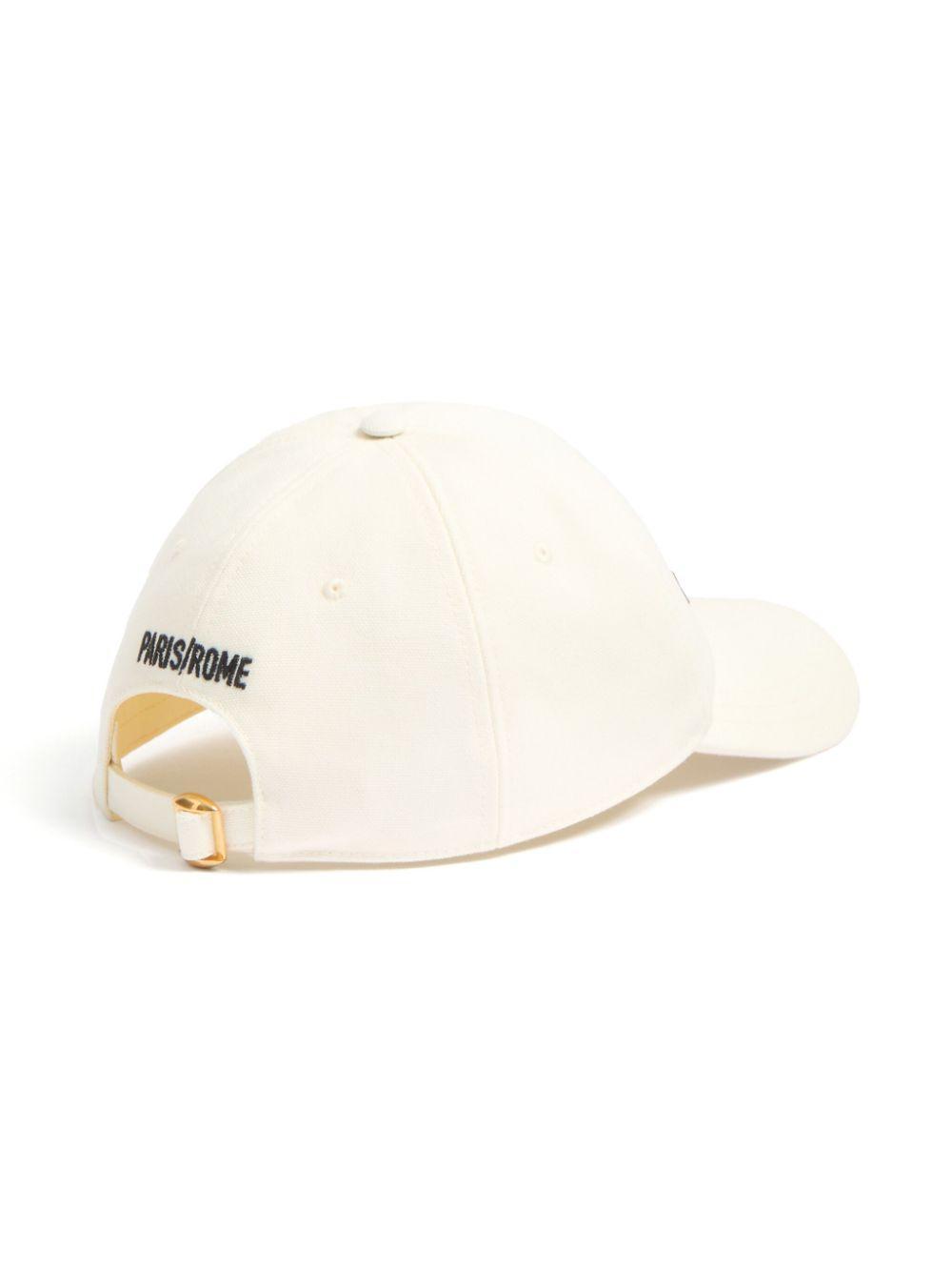 VALENTINO GARAVANI Logo-embroidered Cap In Neutrals Product Image