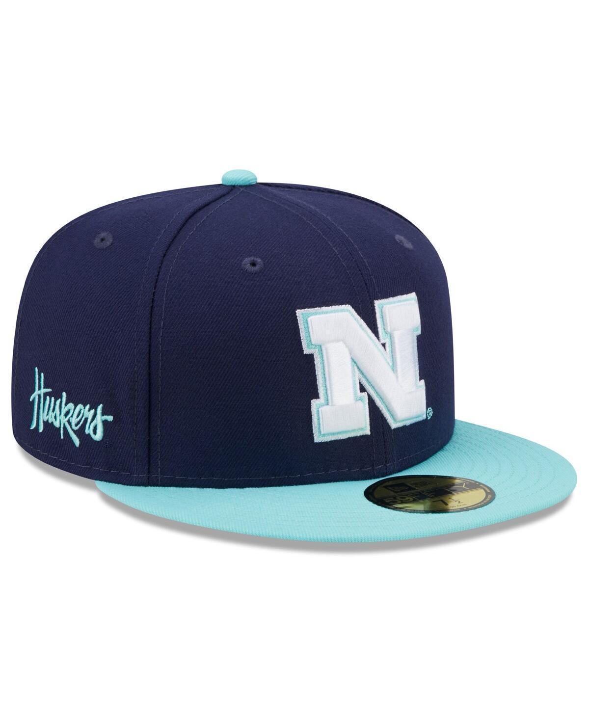 Mens New Era /Light Blue Nebraska Huskers 59FIFTY Fitted Hat Product Image