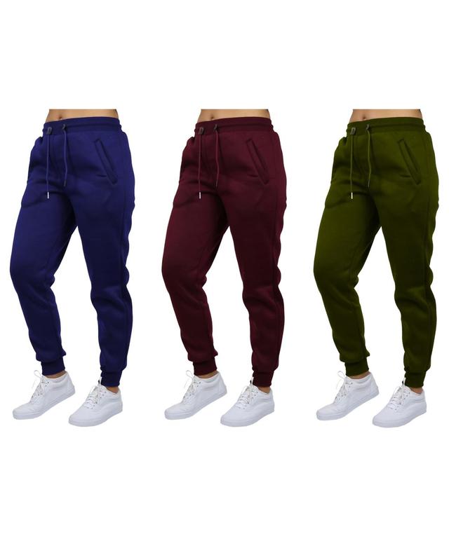 Galaxy By Harvic Womens Loose-Fit Fleece Jogger Sweatpants-3 Pack Product Image