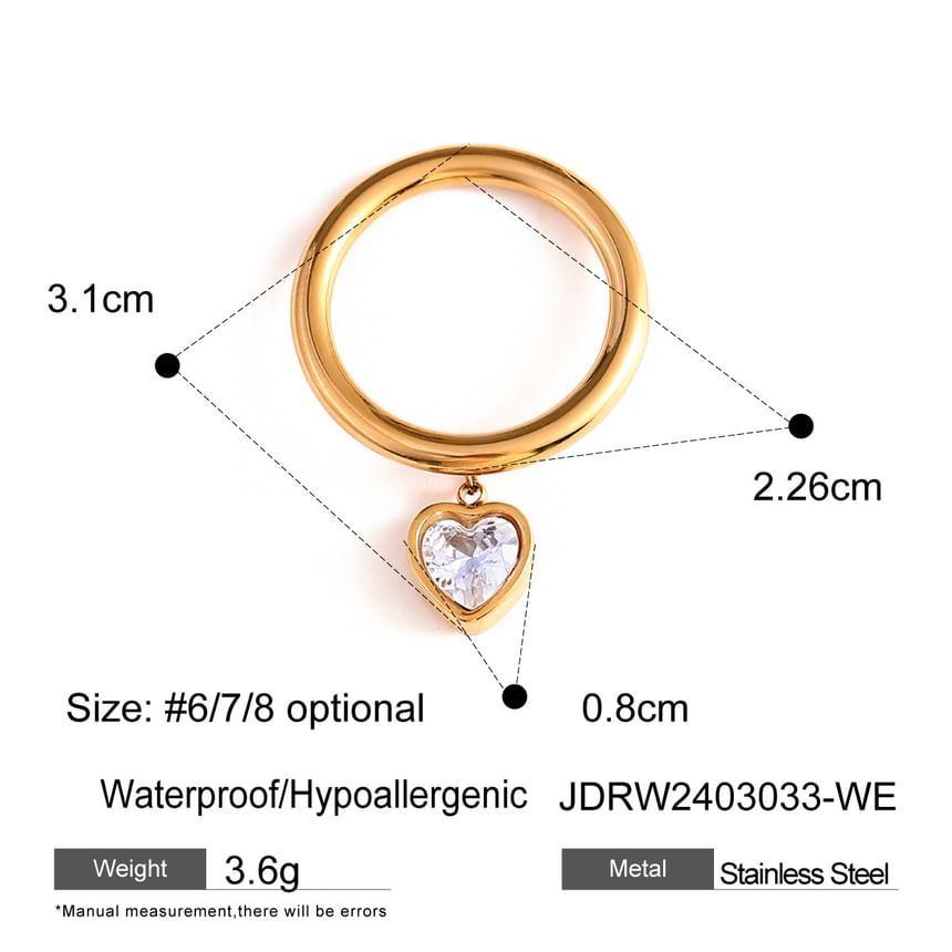 Heart CZ Ring Product Image