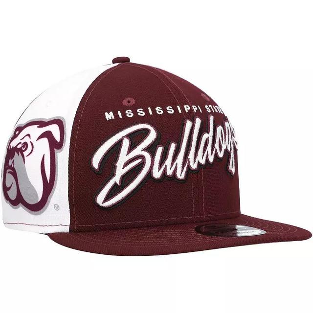 Mens New Era Maroon Mississippi State Bulldogs Outright 9FIFTY Snapback Hat Product Image