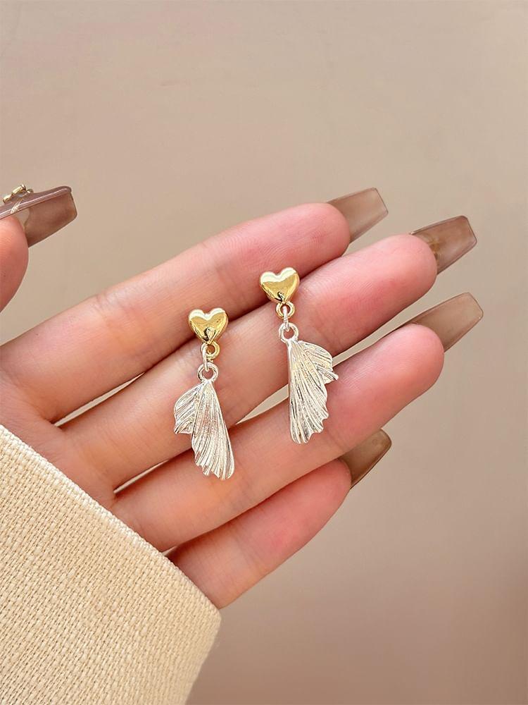 Heart Wings Alloy Drop Earring Product Image