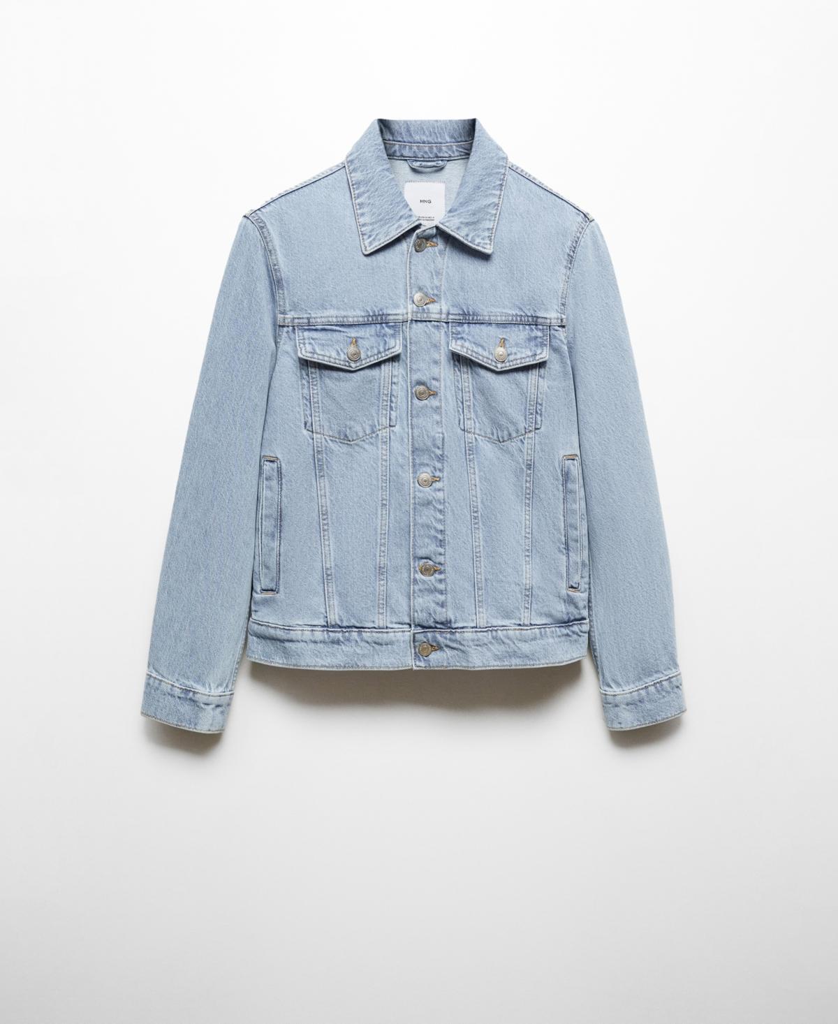 MANGO MAN - Pocketed denim jacket light blueMen Product Image