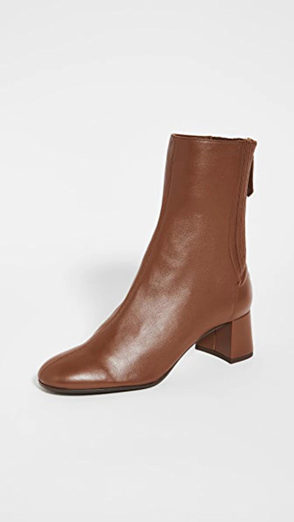 AQUAZZURA Ankle Boots Saint Honore 50 Nappa Leather In Cinnamon Product Image