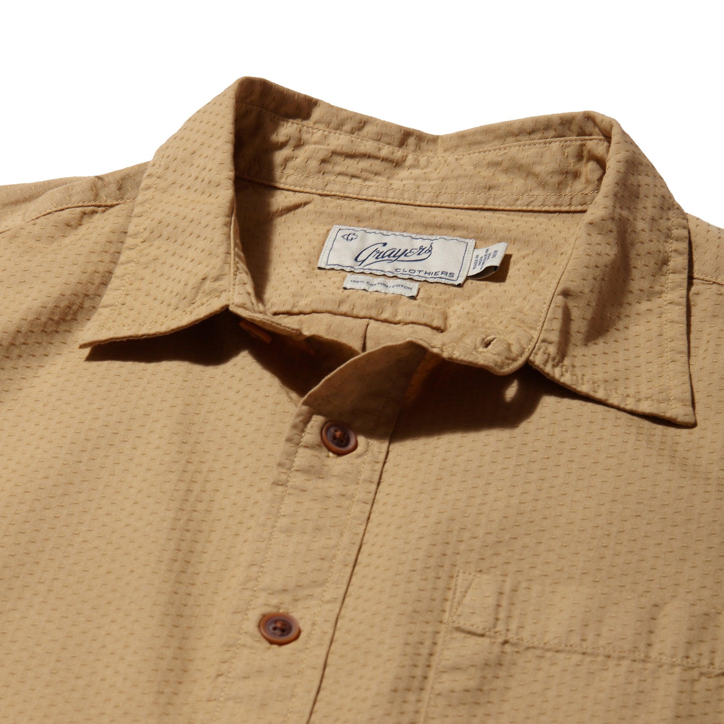 Lorenzo Dobby Short Sleeve Shirt - Khaki Product Image