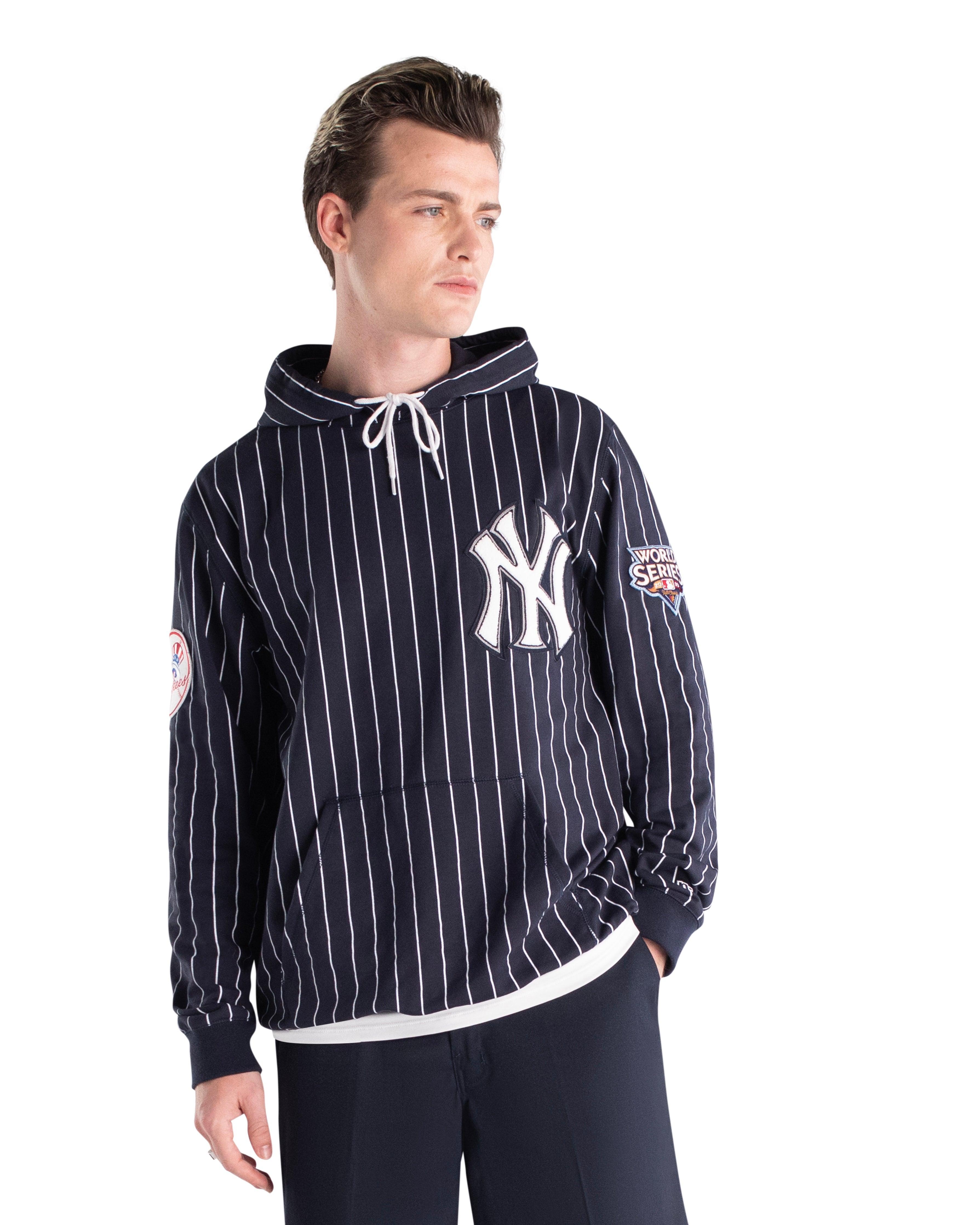 Boston Red Sox Logo Select Pinstripe Hoodie Male Product Image