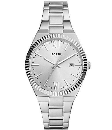 Fossil Womens Scarlette Three-Hand Stainless Steel Bracelet Watch Product Image