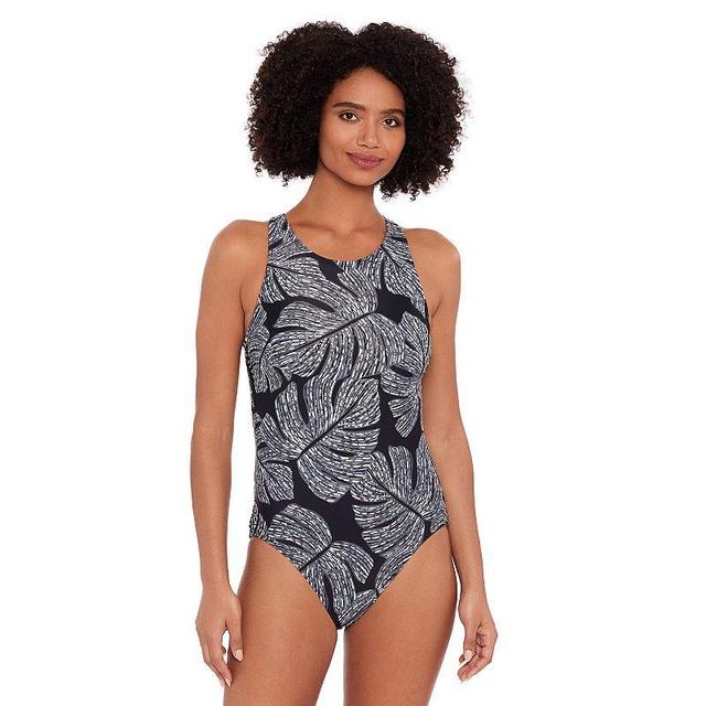 Womens Eco Beach Highneck One-Piece Swimsuit Product Image