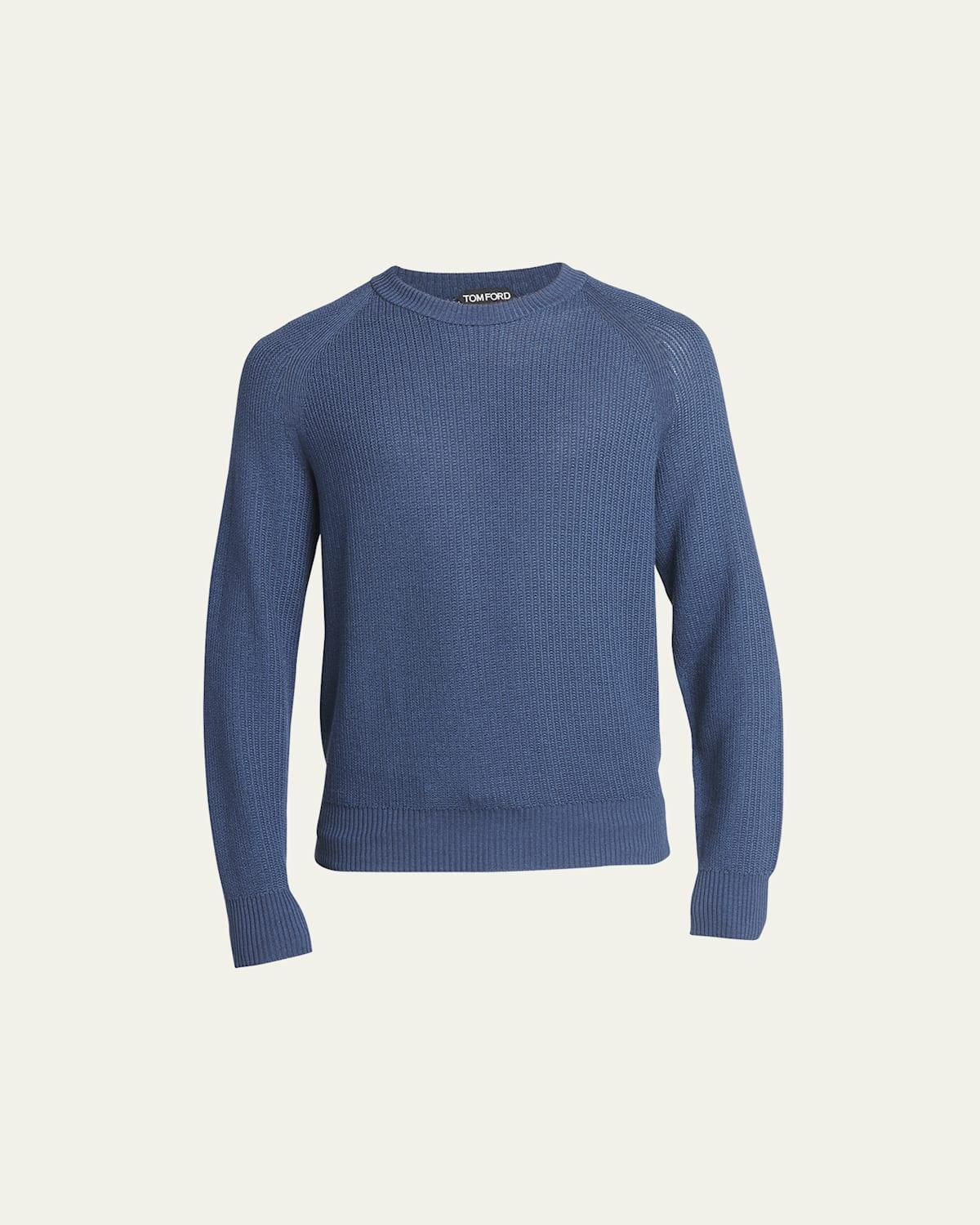 Mens Wool-Silk Crewneck Sweater Product Image