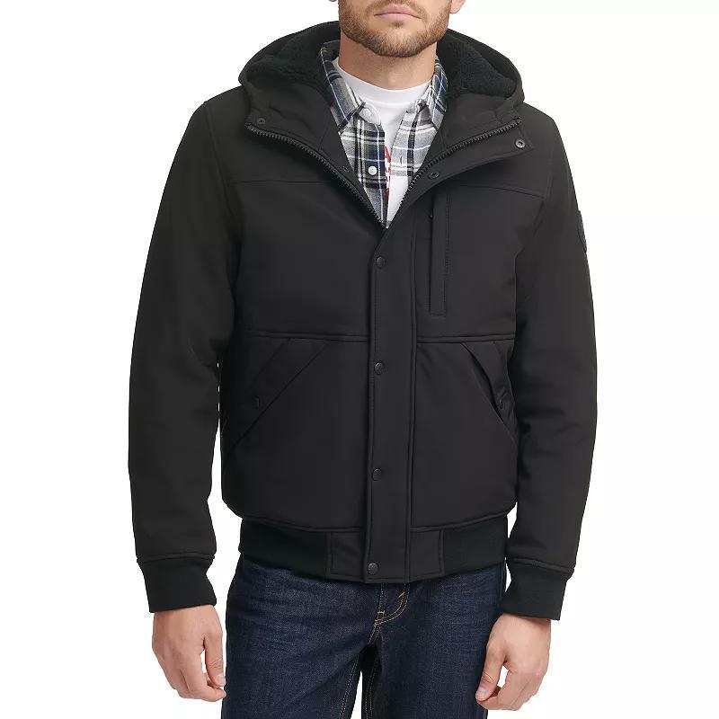 Levis Mens Soft Shell Sherpa Lined Hooded Jacket Product Image