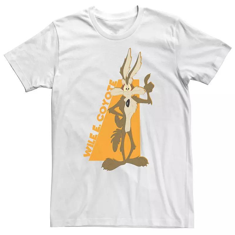 Big & Tall Looney Tunes Wile E. Coyote Orange Hue Portrait Tee, Mens, Size: 2XLT, White Product Image