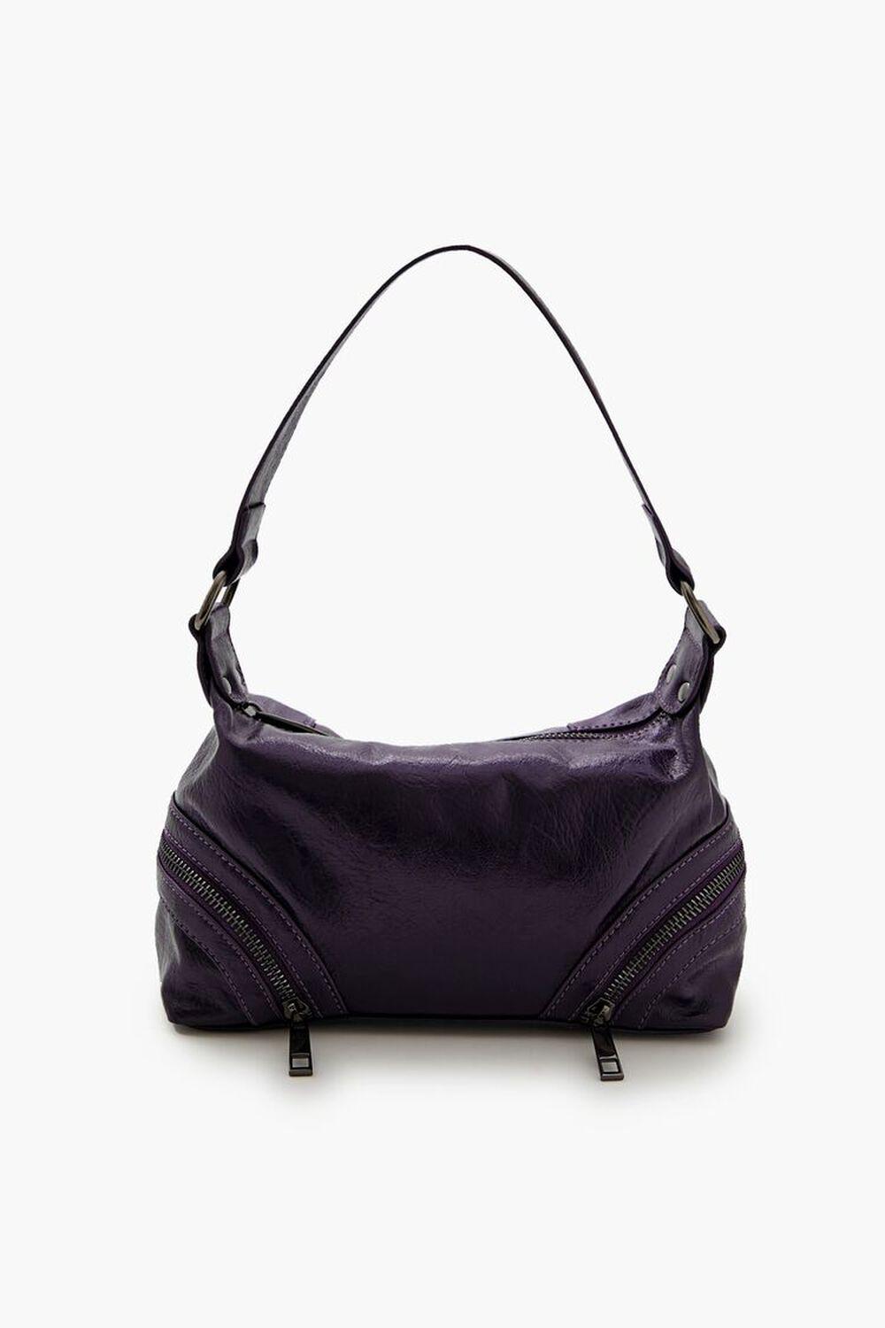 Zipper Faux Leather Shoulder Bag | Forever 21 Product Image