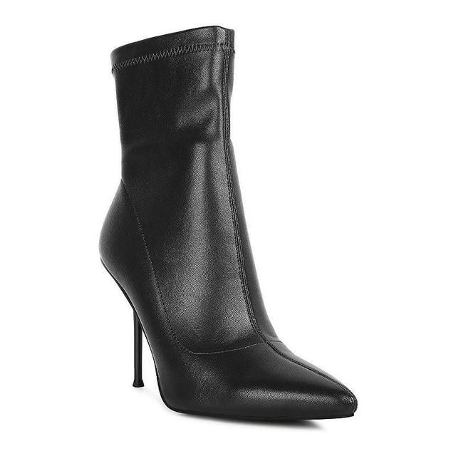 London Rag Yolo Womens Heeled Ankle Boots Black Product Image