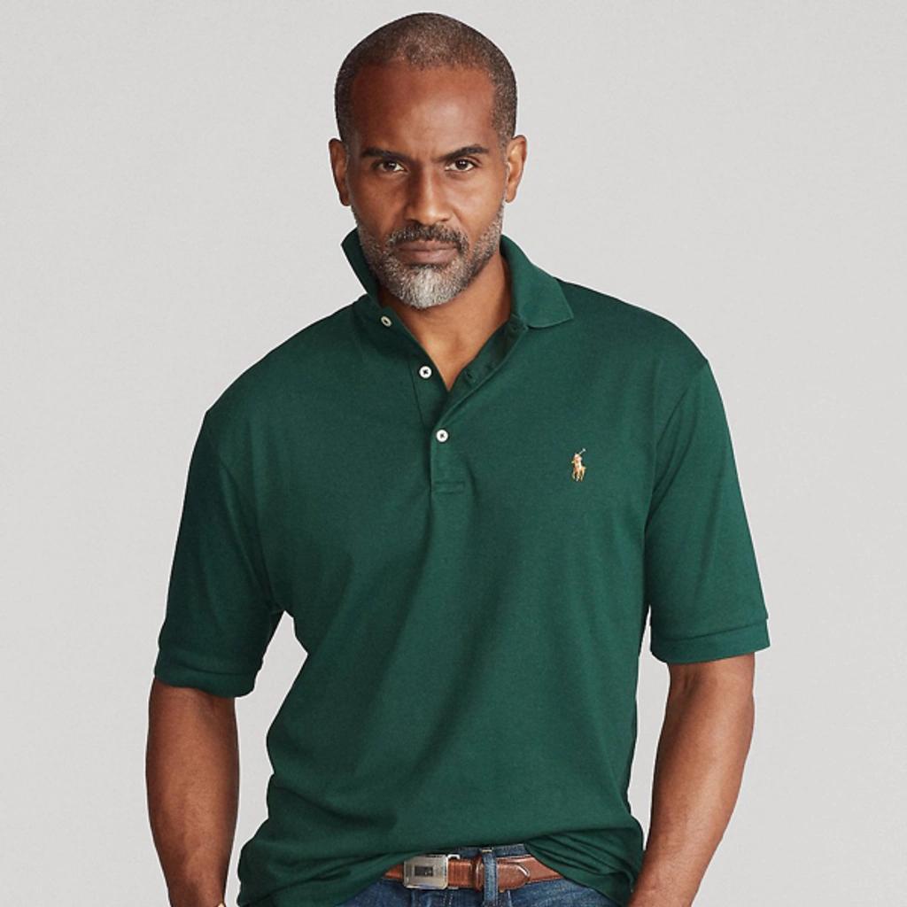 Men's Custom Slim Fit Soft Cotton Polo Shirt In College Green Product Image