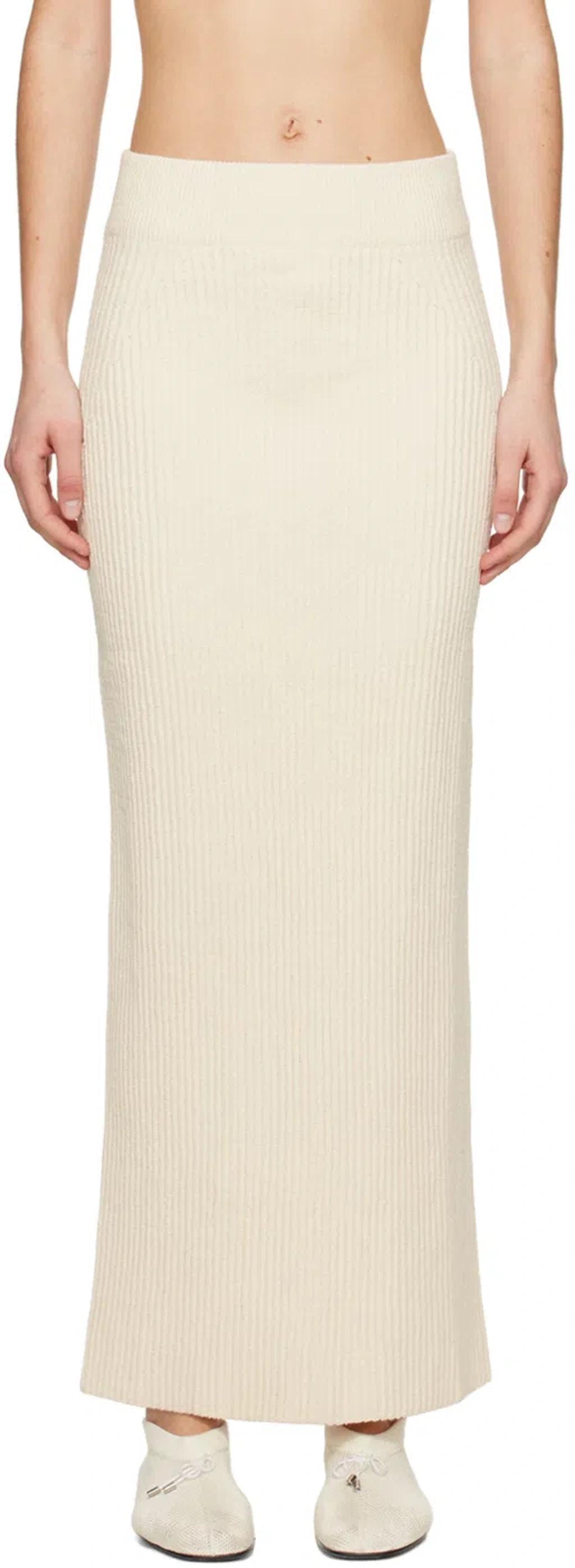 Maxi Skirt In Off-white Product Image