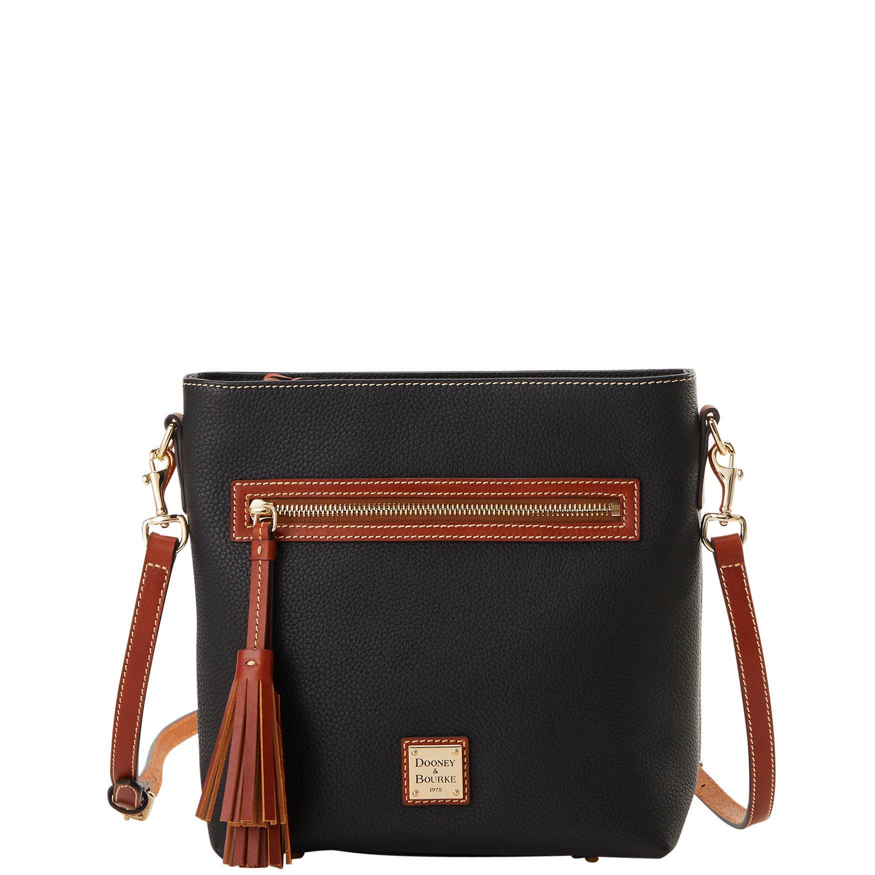 Dooney & Bourke Womens Pebble Grain Lani Crossbody Leather Shoulder Bag in Black Product Image