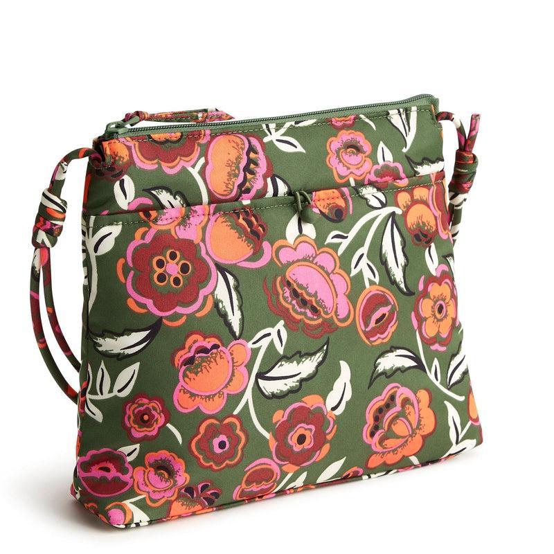 Vera Bradley Original Hipster Crossbody Bags Women in Bubbly Flowers Green Green/Pink Product Image