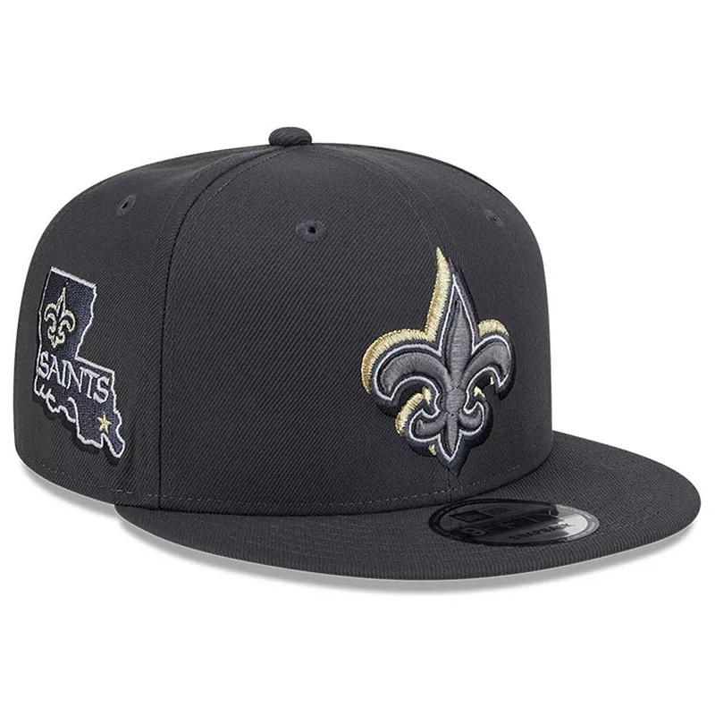 Mens New Era Graphite New Orleans Saints 2024 NFL Draft 9FIFTY Snapback Hat Product Image