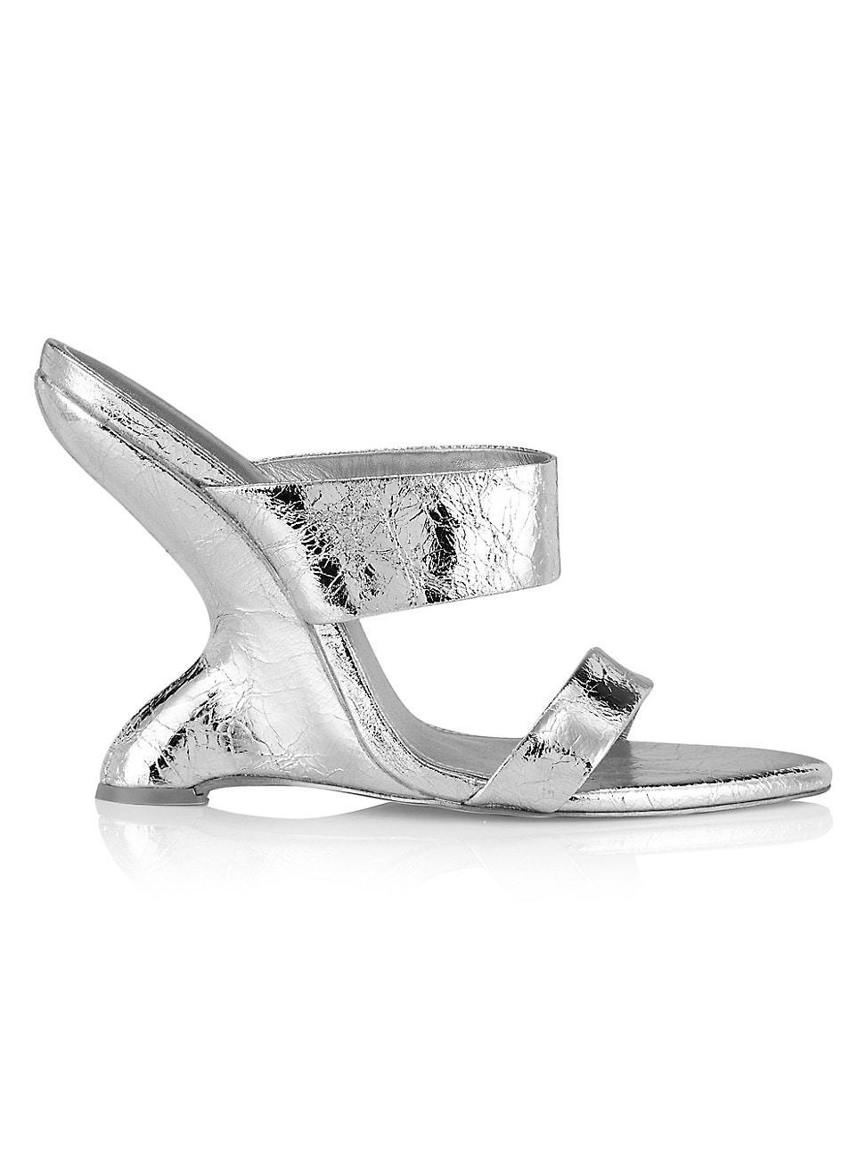 Yara Metallic Wedge Slide Sandals Product Image