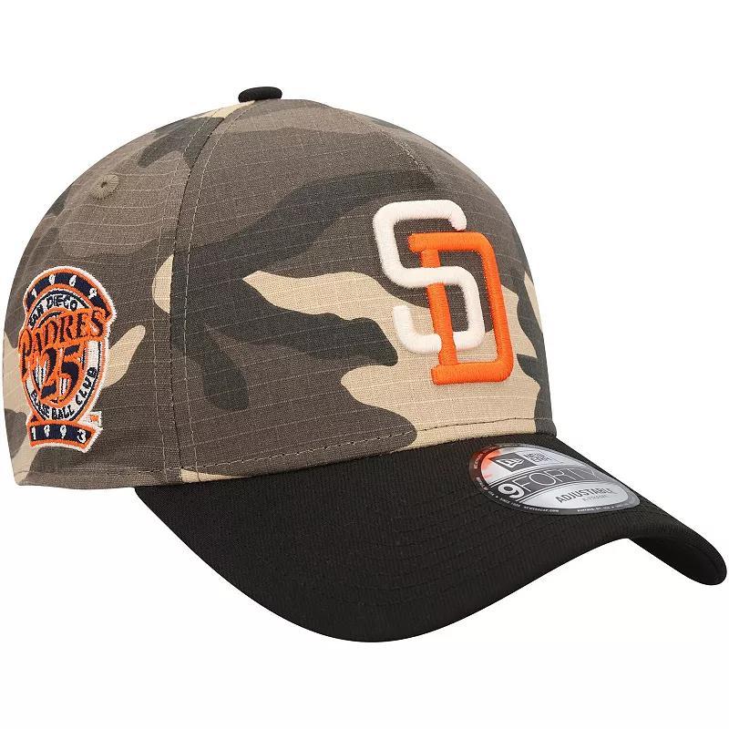 Mens New Era San Diego Padres Camo Crown A-Frame 9FORTY Adjustable Hat Product Image