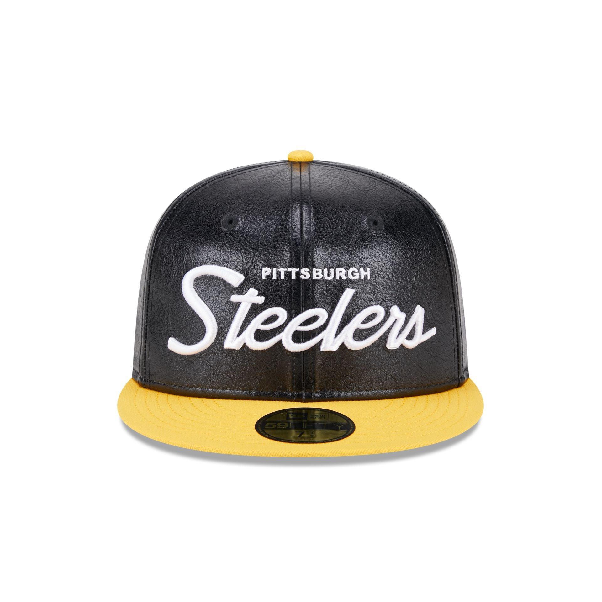 Pittsburgh Steelers Faux Leather Crown 59FIFTY Fitted Hat Male Product Image