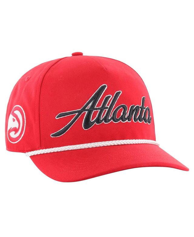 Mens 47 Brand Red Atlanta Hawks Overhand Logo Hitch Adjustable Hat Product Image