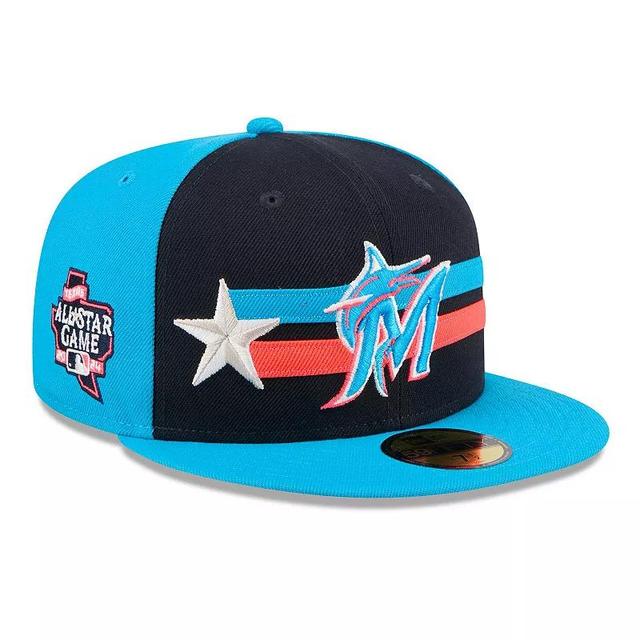 Mens New Era Miami Marlins 2024 MLB All-Star Game 59FIFTY Fitted Hat Blue Product Image