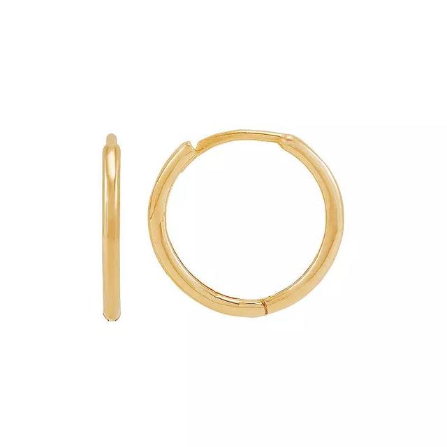 14k Gold Huggie Earrings, Womens Product Image