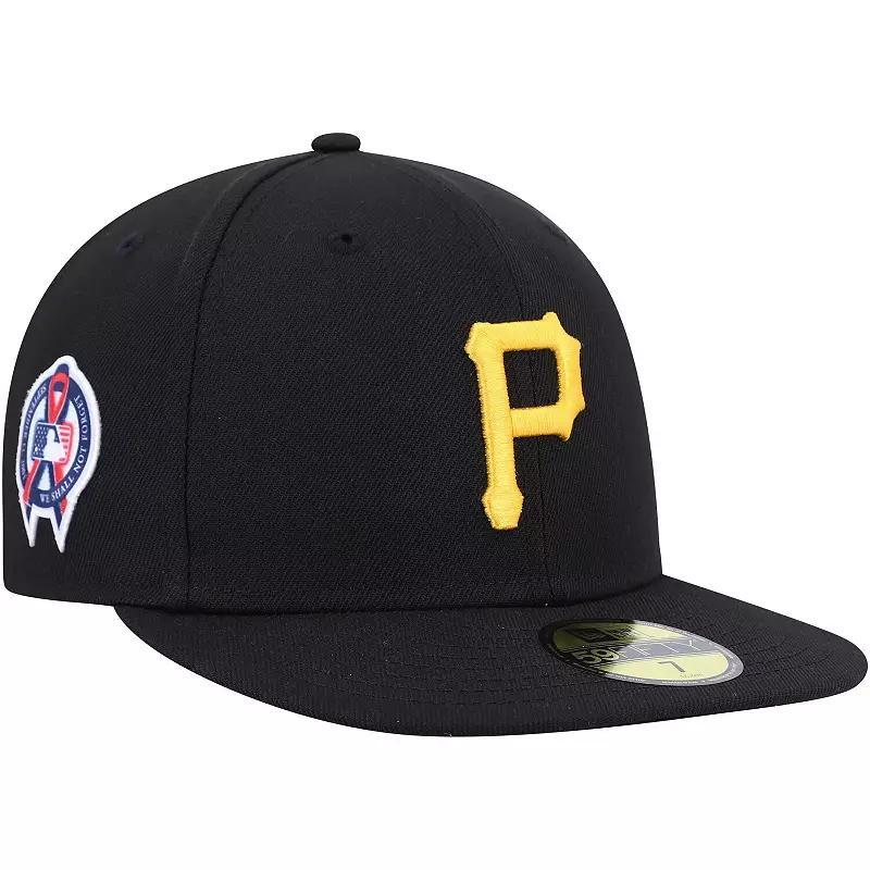 Mens New Era Black Pittsburgh Pirates 9/11 Memorial Side Patch 59FIFTY Fitted Hat Product Image