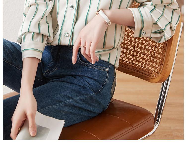 Long-Sleeve Striped Shirt Product Image